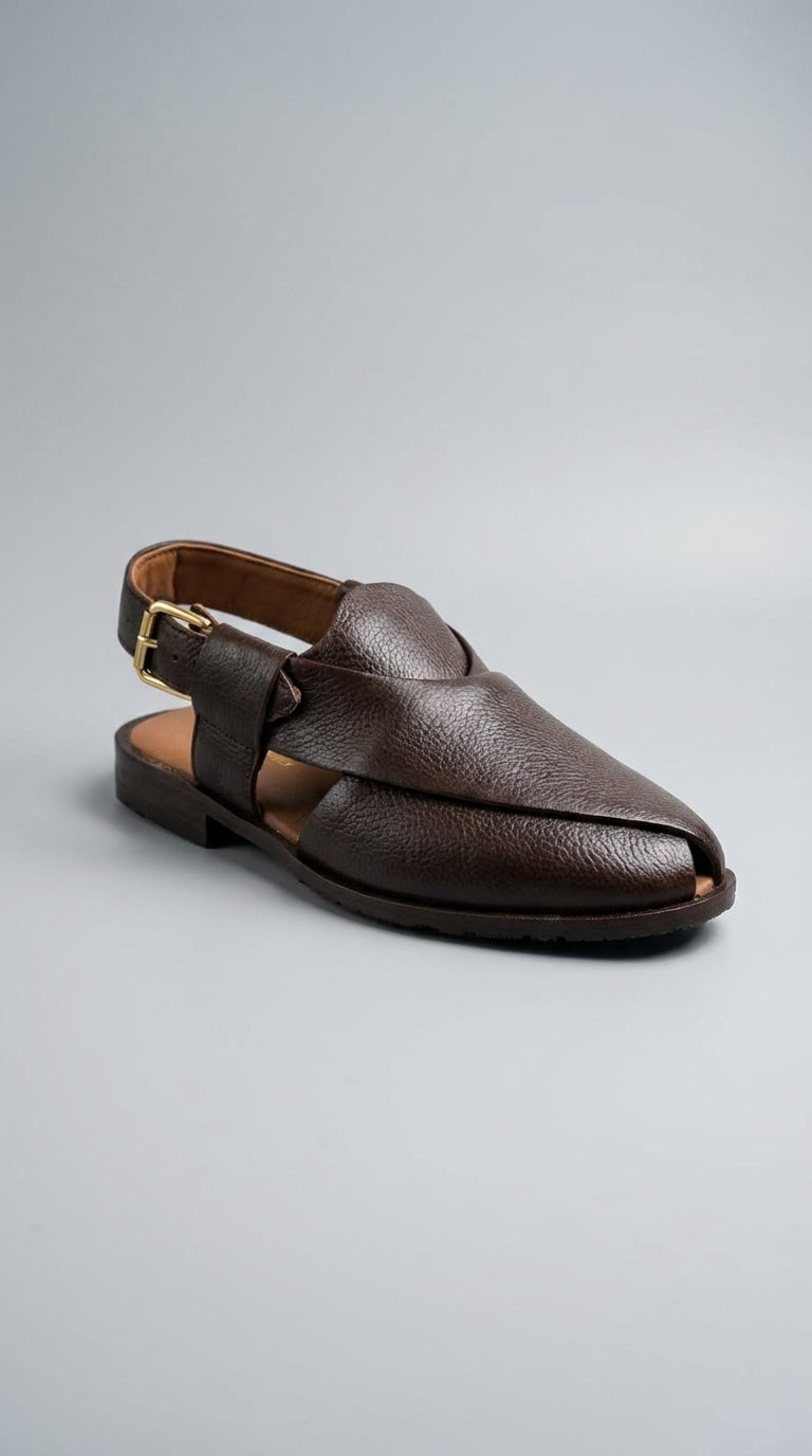 Premium grain leather sole chappal