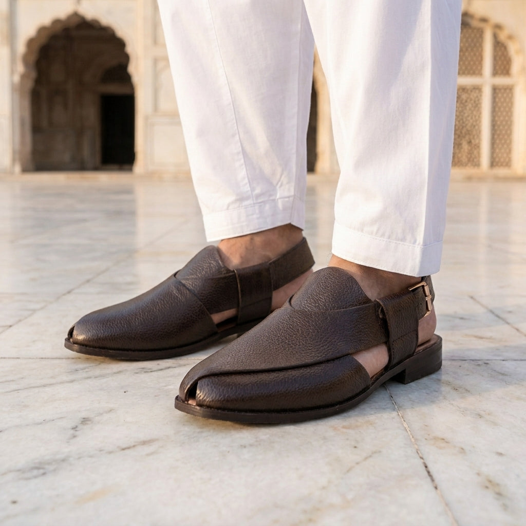 Premium grain leather sole chappal